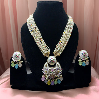 Elevate your look with our Kuhu Necklace. This stunning piece exudes sophistication with its timeless design and superior craftsmanship. Whether worn alone or layered with other necklaces, it adds a touch of glamour to any outfit.