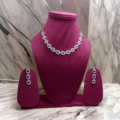 Embrace sophistication with our American Diamond Kuhu's Style Necklace. Featuring a timeless design with American diamond accents, this necklace adds a touch of glamour to any ensemble. The adjustable length ensures a comfortable fit, making it suitable for all occasions.
