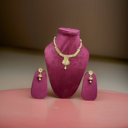 Elevate your look with our Kuhu Necklace. This stunning piece exudes sophistication with its timeless design and superior craftsmanship. Whether worn alone or layered with other necklaces, it adds a touch of glamour to any outfit.