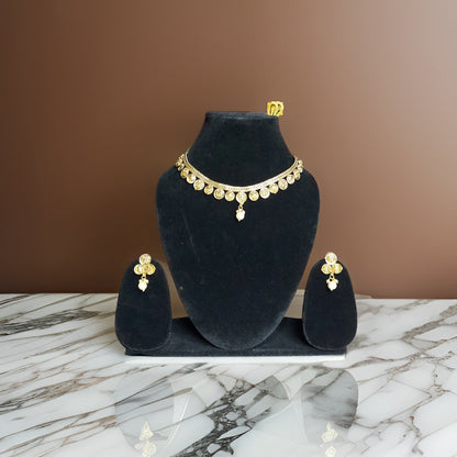 Elevate your look with our Kuhu Necklace. This stunning piece exudes sophistication with its timeless design and superior craftsmanship. Whether worn alone or layered with other necklaces, it adds a touch of glamour to any outfit.